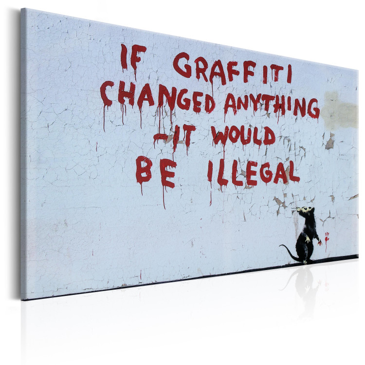 Canvas Art Print If Graffiti Changed Anything by Banksy 88863 additionalImage 2