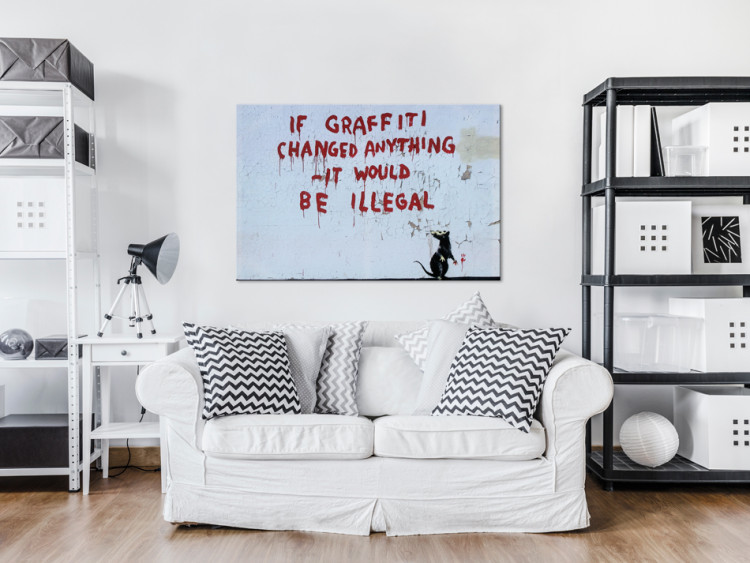 Canvas Art Print If Graffiti Changed Anything by Banksy 88863 additionalImage 3