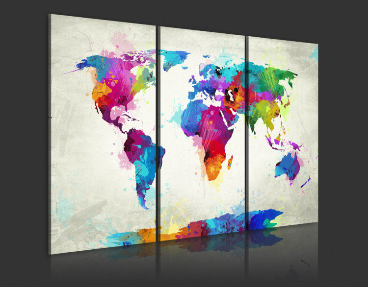 Print On Glass World Map: An Explosion of Colours [Glass] 92063 additionalImage 6