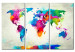 Print On Glass World Map: An Explosion of Colours [Glass] 92063 additionalThumb 2