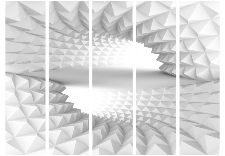 Room Separator Structural Tunnel II - abstract gray space with a 3D motif 95363 additionalImage 3