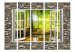 Room Divider Screen Morning Forest II - window on a stone texture overlooking the nature 95963 additionalThumb 3
