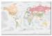 Canvas World Map: Expedition of Dreams - Colorful Continents on Political Map 97363