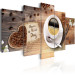 Canvas Art Print Morning Scent (5-piece) - Coffee Cup amidst Still Life 106673 additionalThumb 2
