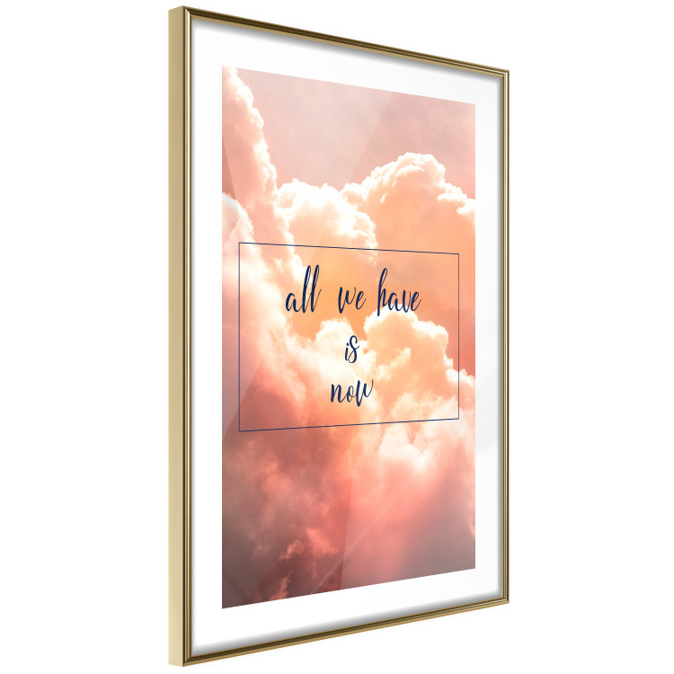 Wall Poster All we have is now - Black English text on a background of pink sky 114373 additionalImage 6
