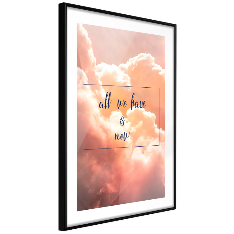 Wall Poster All we have is now - Black English text on a background of pink sky 114373 additionalImage 11