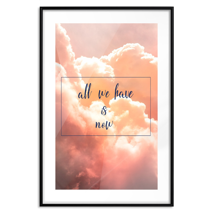 Wall Poster All we have is now - Black English text on a background of pink sky 114373 additionalImage 15