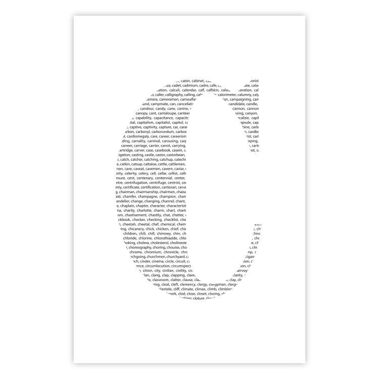 Poster Letter C - third alphabet letter formed with English texts 114873 additionalImage 25