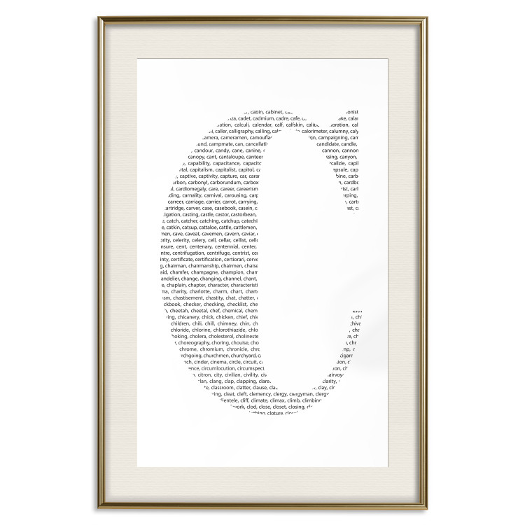 Poster Letter C - third alphabet letter formed with English texts 114873 additionalImage 19