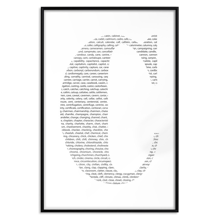 Poster Letter C - third alphabet letter formed with English texts 114873 additionalImage 24