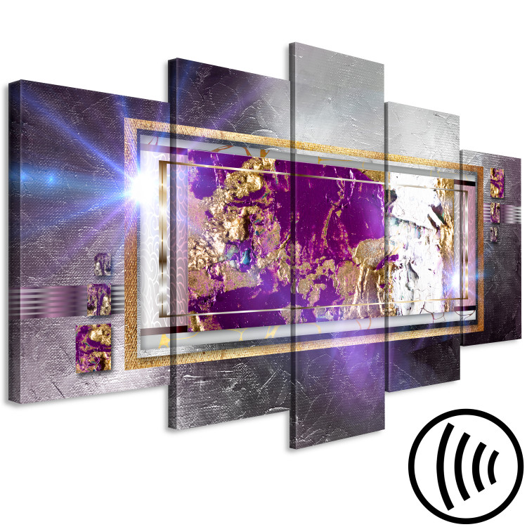 Canvas Print Golden Reflection (5 Parts) Wide 114973 additionalImage 6