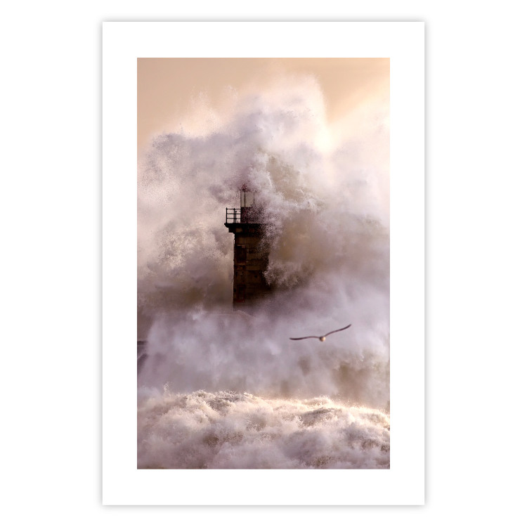 Poster Storm and Bird - landscape of a lighthouse surrounded by turbulent water 115173 additionalImage 16