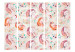 Room Divider Pastel Unicorns II - long-haired horse on a colorful background with flowers 117373 additionalThumb 3