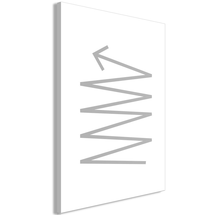 Canvas Print Zigzag arrow - simple, gray pattern on a minimalist, white background 117473 additionalImage 2