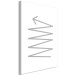 Canvas Print Zigzag arrow - simple, gray pattern on a minimalist, white background 117473 additionalThumb 2