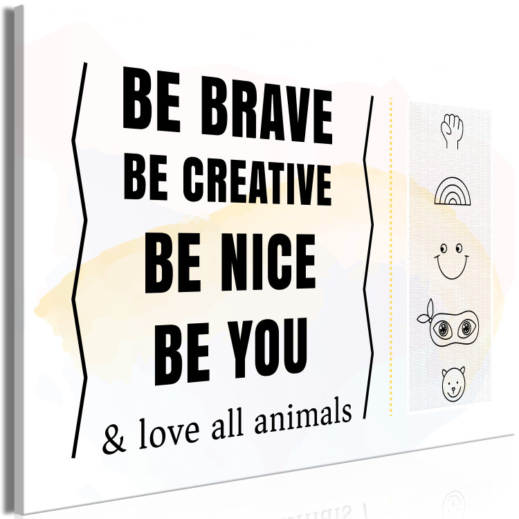 Canvas Print Vegan motto - motivational inscriptions in English 122773 additionalImage 2