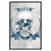 Poster Life Is Brutal - stylish skull with English captions on gray background 123573 additionalThumb 24