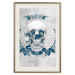 Poster Life Is Brutal - stylish skull with English captions on gray background 123573 additionalThumb 19