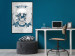 Poster Life Is Brutal - stylish skull with English captions on gray background 123573 additionalThumb 3