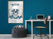 Poster Life Is Brutal - stylish skull with English captions on gray background 123573 additionalThumb 5