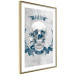 Poster Life Is Brutal - stylish skull with English captions on gray background 123573 additionalThumb 6