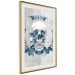 Poster Life Is Brutal - stylish skull with English captions on gray background 123573 additionalThumb 2