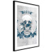 Poster Life Is Brutal - stylish skull with English captions on gray background 123573 additionalThumb 11