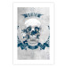 Poster Life Is Brutal - stylish skull with English captions on gray background 123573 additionalThumb 25