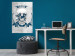 Poster Life Is Brutal - stylish skull with English captions on gray background 123573 additionalThumb 23
