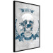 Poster Life Is Brutal - stylish skull with English captions on gray background 123573 additionalThumb 10