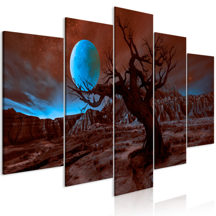 Canvas Print The blue full moon - a fantastic landscape in the night glow 123673 additionalImage 2