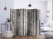 Room Divider Screen Raw Retro Boards (5-piece) - whitewashed old wood 124073 additionalThumb 2