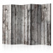Room Divider Screen Raw Retro Boards (5-piece) - whitewashed old wood 124073