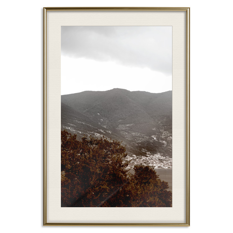 Wall Poster Valley - cityscape by the sea against mountains and cloudy sky 124473 additionalImage 21