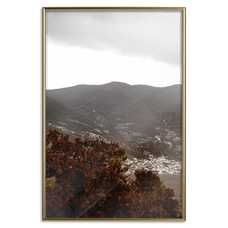 Wall Poster Valley - cityscape by the sea against mountains and cloudy sky 124473 additionalImage 10