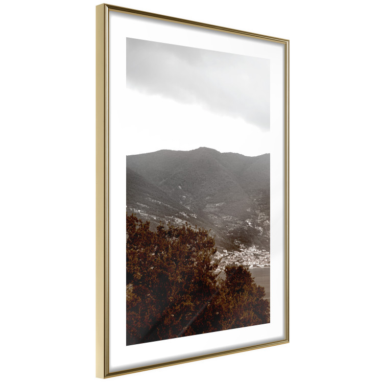 Wall Poster Valley - cityscape by the sea against mountains and cloudy sky 124473 additionalImage 2