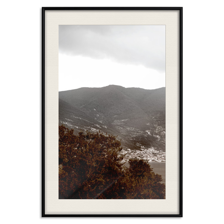 Wall Poster Valley - cityscape by the sea against mountains and cloudy sky 124473 additionalImage 20