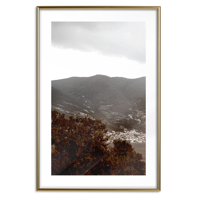 Wall Poster Valley - cityscape by the sea against mountains and cloudy sky 124473 additionalImage 8