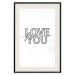 Wall Poster Love You Forever - English text "love" on a contrasting white background 125273 additionalThumb 18