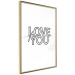Wall Poster Love You Forever - English text "love" on a contrasting white background 125273 additionalThumb 12