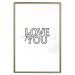 Wall Poster Love You Forever - English text "love" on a contrasting white background 125273 additionalThumb 16