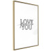 Wall Poster Love You Forever - English text "love" on a contrasting white background 125273 additionalThumb 6