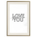 Wall Poster Love You Forever - English text "love" on a contrasting white background 125273 additionalThumb 19
