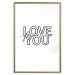 Wall Poster Love You Forever - English text "love" on a contrasting white background 125273 additionalThumb 16