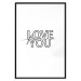 Wall Poster Love You Forever - English text "love" on a contrasting white background 125273 additionalThumb 15