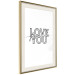 Wall Poster Love You Forever - English text "love" on a contrasting white background 125273 additionalThumb 2