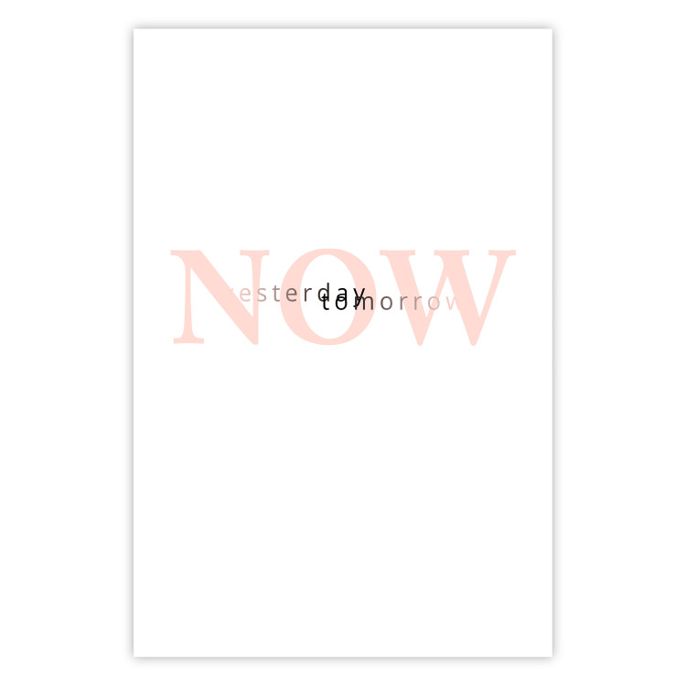 Wall Poster Now - English text in large and small on contrasting white background 127873