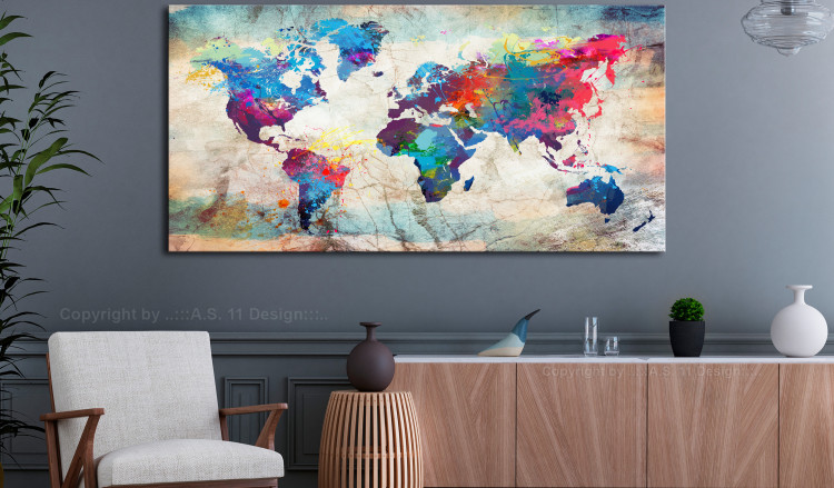 Large canvas print World Maps: Modern Style II [Large Format] 128673 additionalImage 5