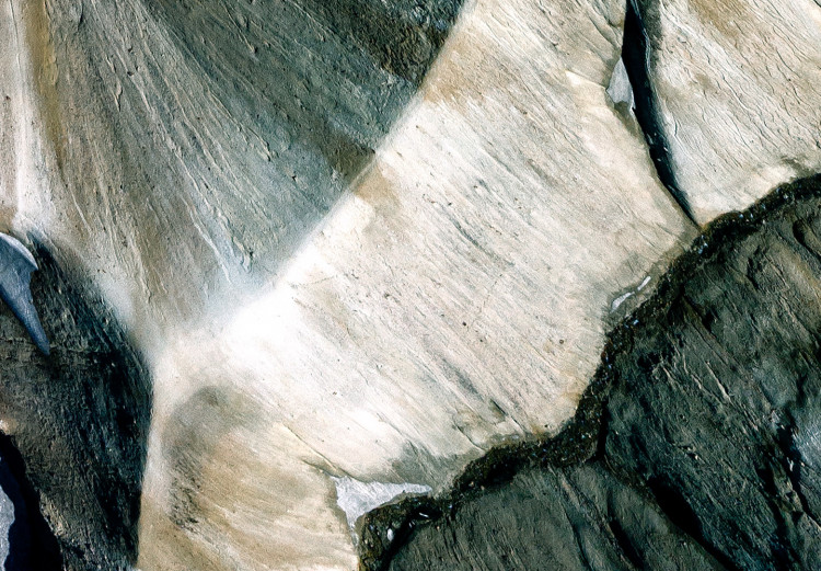 Poster Mountain Space - abstraction amidst rocky cliffs in warm hues 129473 additionalImage 12