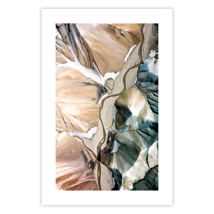 Poster Mountain Space - abstraction amidst rocky cliffs in warm hues 129473 additionalImage 19